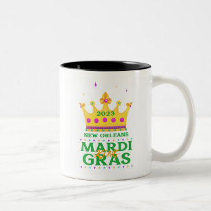 Mardi Gras King 2023 Zweifarbige Tasse