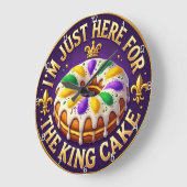 Mardi Gras King Cake Feier Große Wanduhr (Winkel)