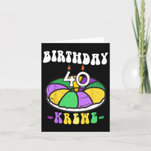 Mardi Gras King Cake Karte