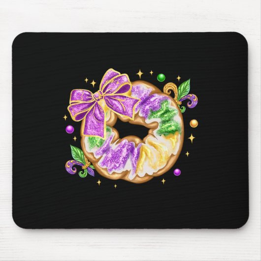Mardi Gras King Cake Lilie Coqu Mousepad (Vorne)