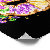 Mardi Gras King Cake Lilie Coqu Poster (Ecke)