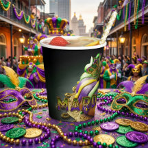 Mardi Gras King Cake mit Krone