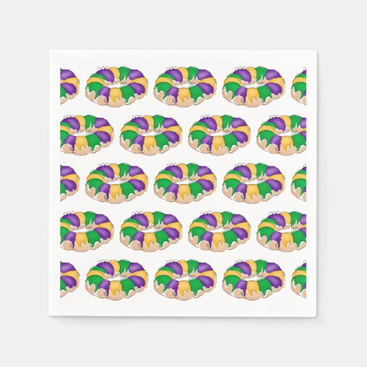 Mardi Gras King Cake Serviette (Vorderseite)