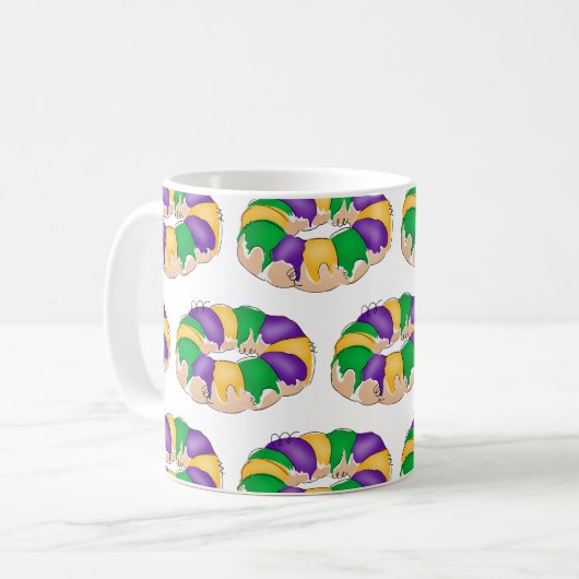 Mardi Gras King Cake Tasse (Vorderseite Links)