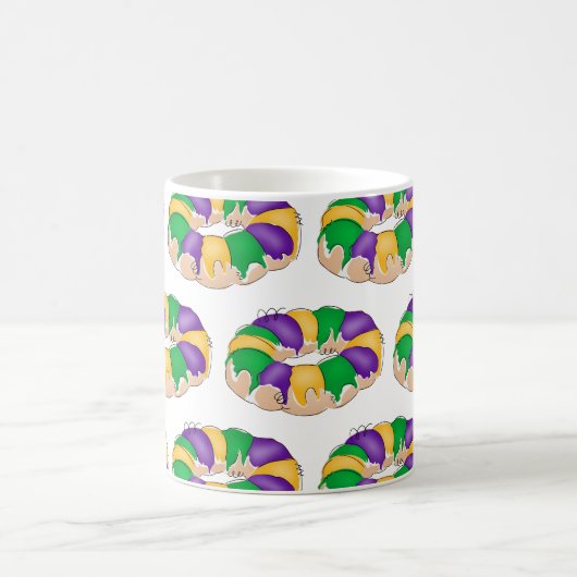 Mardi Gras King Cake Tasse (Mittel)