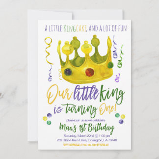 Mardi Gras King Einladung zum Geburtstag