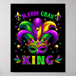Mardi Gras King Fun Mardi Gras Karneval 2025 Gesch Poster