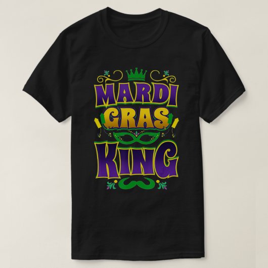 Mardi Gras King Fun Parade Mardi Gras Carnival Cos T-Shirt (Design vorne)