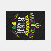 Mardi Gras King Funny New Orleans Party Parade Fleecedecke (Vorderseite (Horizontal))