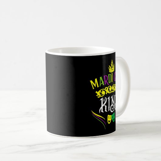 Mardi Gras King Funny New Orleans Party Parade Kaffeetasse (VorderseiteRechts)