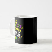 Mardi Gras King Funny New Orleans Party Parade Kaffeetasse (Vorderseite Links)