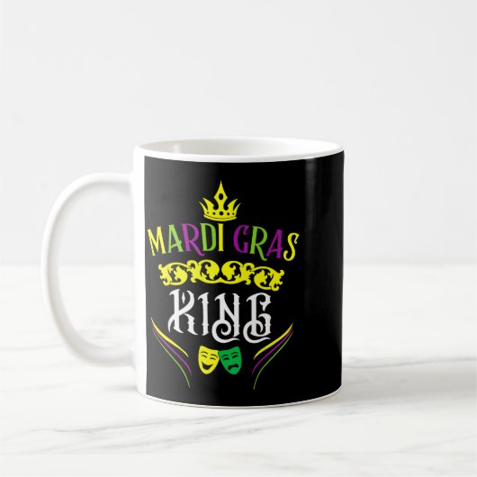 Mardi Gras King Funny New Orleans Party Parade  Kaffeetasse (Links)