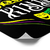 Mardi Gras King Funny New Orleans Party Parade  Poster (Ecke)