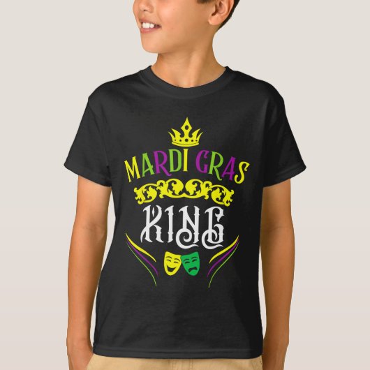 Mardi Gras King Funny New Orleans Party Parade T-Shirt (Vorderseite)