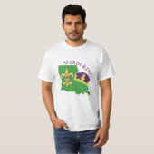 Mardi Gras King Louisiana Crown & Lilie T-Shirt (Vorne ganz)