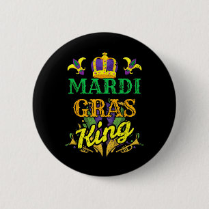 Mardi Gras King Men Carnival Kostümgeschenk Mardi Button
