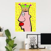 Mardi Gras King "REX" Abstrakter Kopf, Poster (Heimbüro)