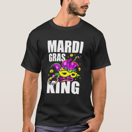 Mardi Gras King Shenanigan Beans Masquerade Joker T-Shirt (Vorderseite)