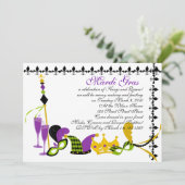 Mardi Gras King's Court Einladung (Stehend Vorderseite)