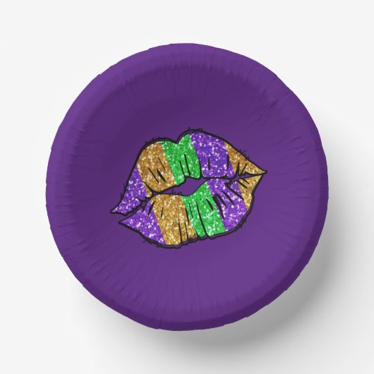 Mardi Gras Kiss Paper Bowls Pappteller (Vorderseite)