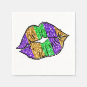 Mardi Gras Kiss Paper Napkins Serviette (Vorderseite)