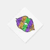 Mardi Gras Kiss Paper Napkins Serviette (Ecke)
