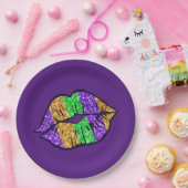 Mardi Gras Kiss Paper Tellers Pappteller (Party)