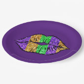 Mardi Gras Kiss Paper Tellers Pappteller (Schrägansicht)