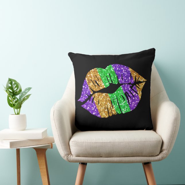 Mardi Gras Kiss Pillow Kissen (Stuhl )