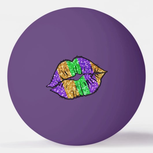 Mardi Gras Kiss Ping Pong Ball Tischtennisball (Vorderseite)