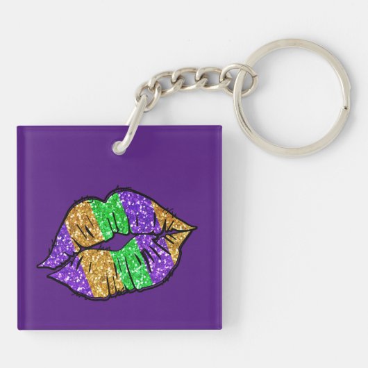 Mardi Gras Kiss Schlüsselanhänger (Rückseite)