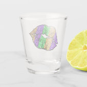 Mardi Gras Kiss Shot Glass Schnapsglas (Rückseite)