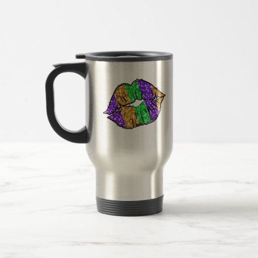 Mardi Gras Kiss Travel Mug Reisebecher (Links)