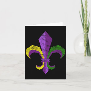 Mardi Gras Kleidung - Vintage Lilie Karte
