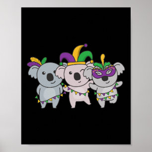 Mardi Gras Koala Kostüme Poster