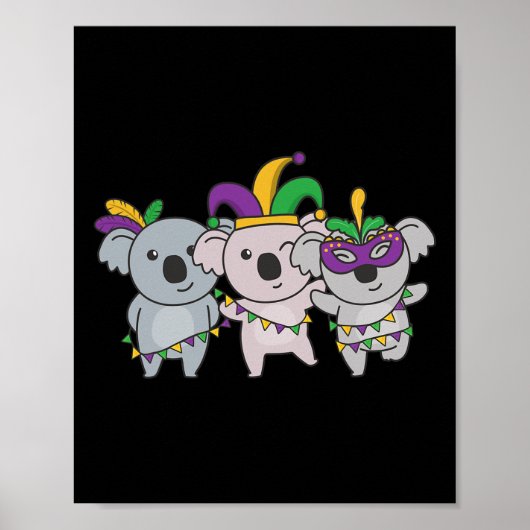 Mardi Gras Koala Kostüme Poster (Vorne)