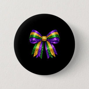 Mardi Gras kokette Schleifenparade Party-Stimmung Button