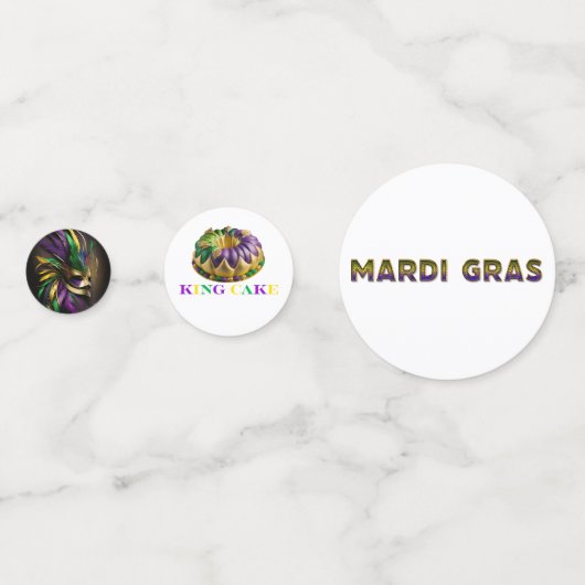 Mardi Gras Konfetti (Vorderseiten)