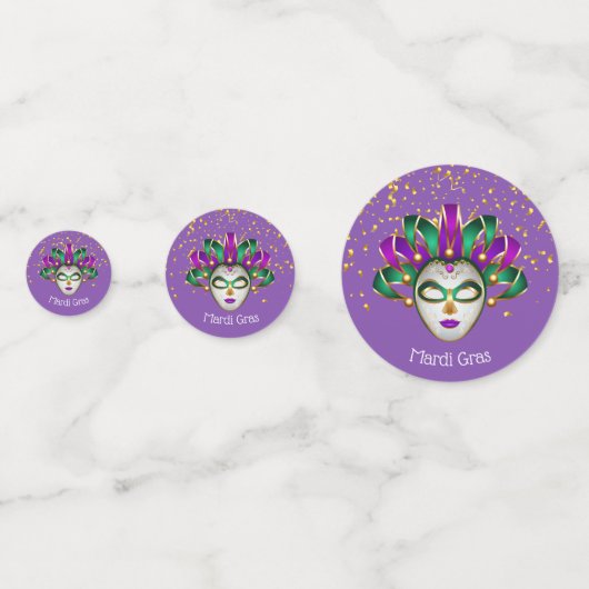 Mardi Gras Konfetti (Vorderseiten)