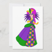 Mardi Gras Königin Einladungen (Vorderseite)