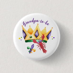 Mardi Gras Königskrone Großvater wird Button