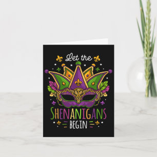 Mardi Gras Kostüm Lass Die Shenanigans Beginnen Ma Karte
