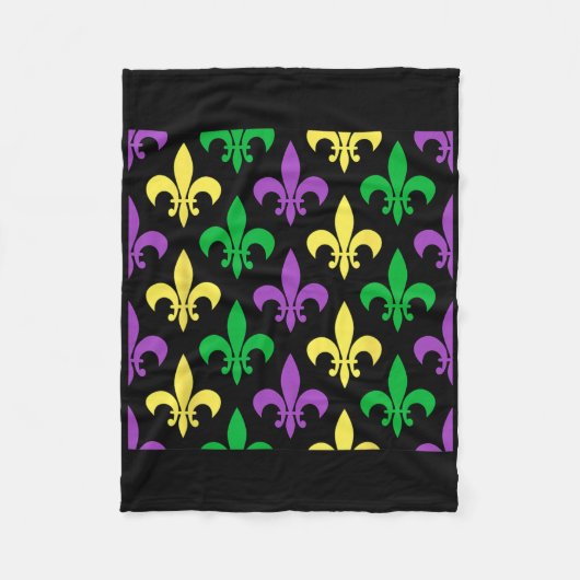 Mardi Gras Kostüm Party Fleecedecke (Vorderseite)
