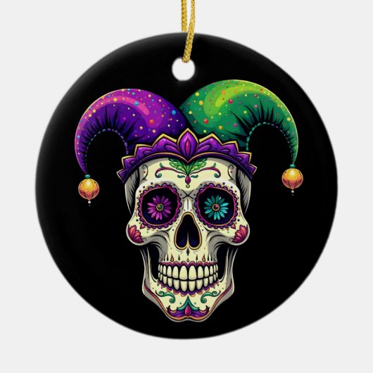 Mardi Gras Kostüm Unterwegs in die Hochgebirgswelt Keramik Ornament (Vorne)