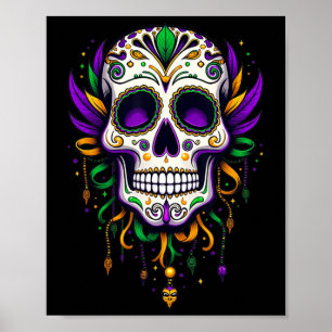 Mardi Gras Kostüm Unterwegs in die Hochgebirgswelt Poster