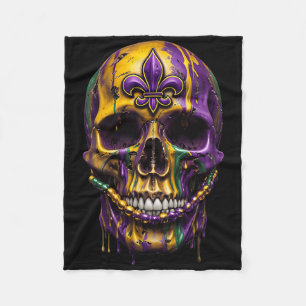 Mardi Gras Kostüm Zucker Schädel Karneval Hallowee Fleecedecke