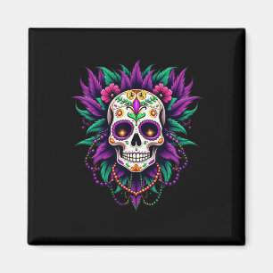Mardi Gras Kostüm Zucker-Schädel Karneval New Orle Magnet