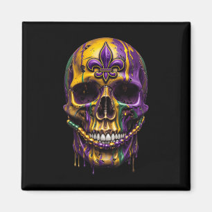 Mardi Gras Kostüm Zucker Skull Karneval Halloween Magnet