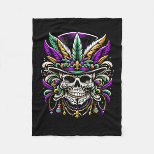 Mardi Gras Kostüm Zucker Skull Karneval Party Männ Fleecedecke