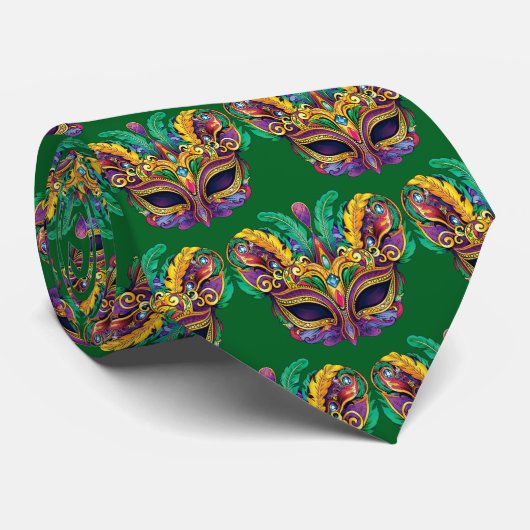 Mardi Gras Krawatte Rific Masquerade (Gerollt)